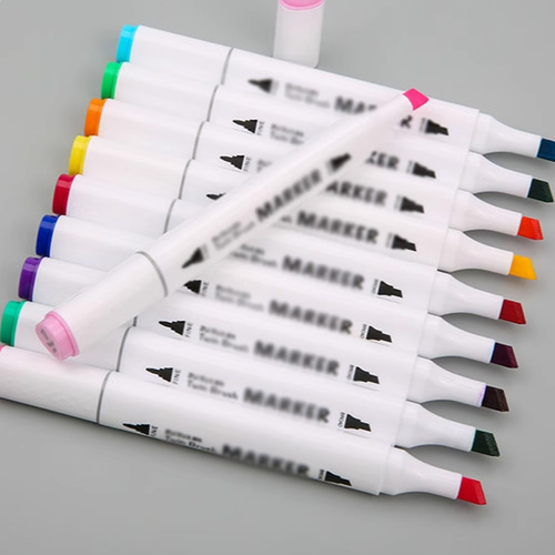 Caneta Marcador Ponta Dupla 80 Cores