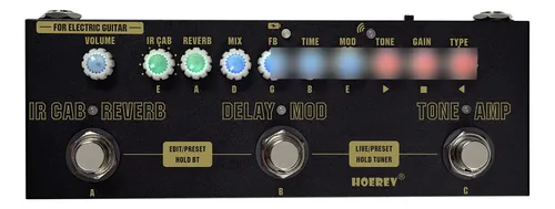 Pedal De Guitarra Multiefectos Con Batería Incorporada