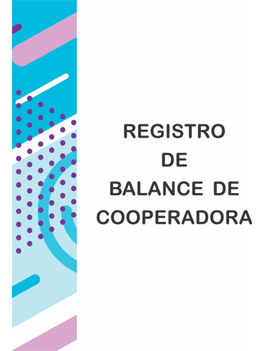 Registro De Balance Cooperadora Blanco