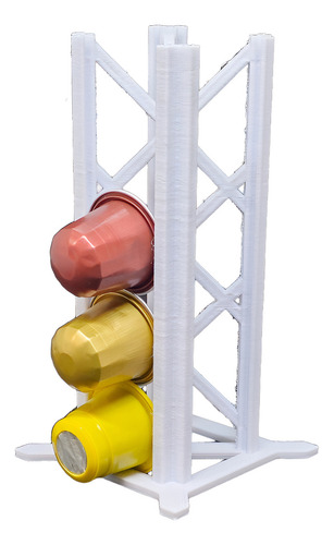 Porta Cápsulas Nespresso 4 Sectores Hasta 16 Cápsulas Color Blanco