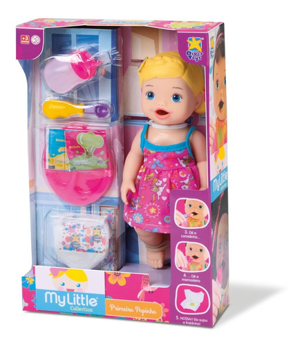 Boneca My Little - Primeira Papinha - Loira - Divertoys