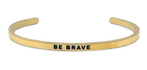 Pulsera Brazalete Bañada En Oro Couya Be Brave.