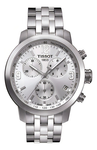 Relógio Tissot Prc200 T055.417.11.017.00 Branco Aço Cor Da Correia Prateado Cor Do Bisel Prateado Cor Do Fundo Prateado