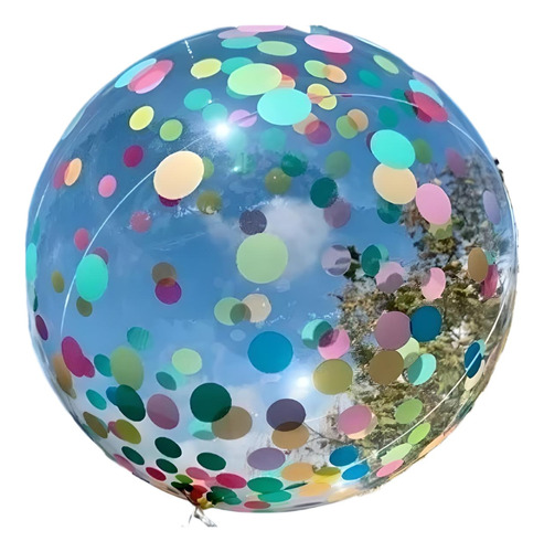 Globos Burbujas De 45cm  R18 Con Confeti X5 Unidades