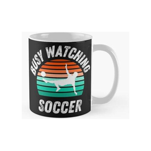 Taza Ocupado Viendo Fútbol Pateando Silueta Regalo Novedoso 