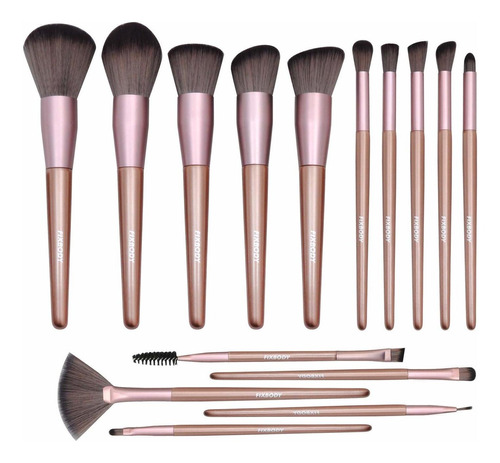 Pinceles De Maquillaje Establecen 15pcs Prima Sombras C...