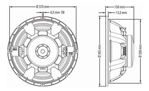 Alto-falante 15 Pol- 700 W Rms - 8 Ohms Atk 15lf1410b