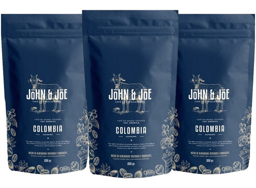 Cafe Molido Especialidad Colombia John Joe Doy Pack 250gr X3
