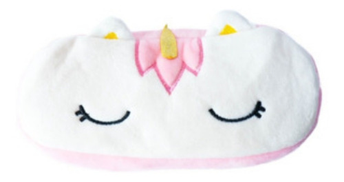 Kawaii Unicornio Estuche Lapicera Peluche Color Rosa