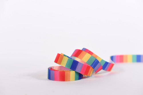 Cinta Fantasía Arcobaleno 15mm Cordón De Oro X 10 Metros