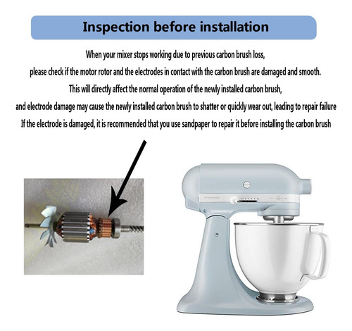Juego De Carbones Para Batidora Kitchenaid Originales