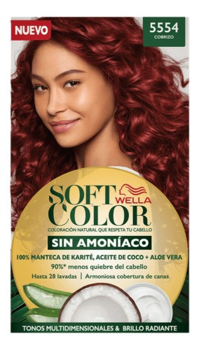 Kit Tinte Wella Professionals  Soft color Tinte de cabello tono 5554 cobre intenso para cabello