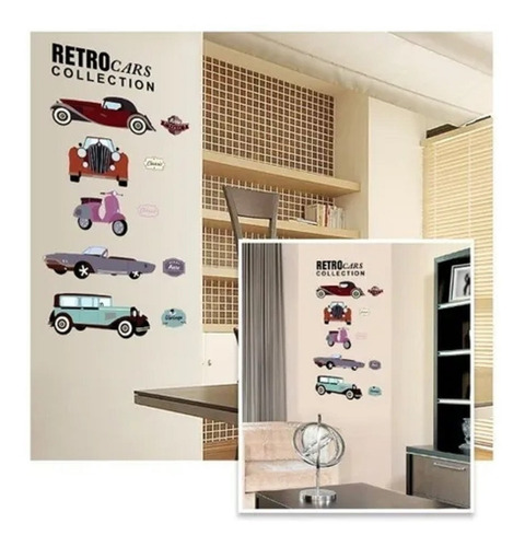 Vinilos Decorativos Pared Autos Moto Clásicos Vintage Jm8350