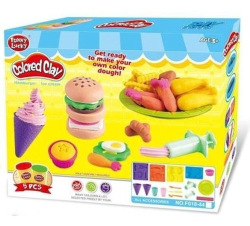 Set De Plastilina Comida Rápidas Y Helados