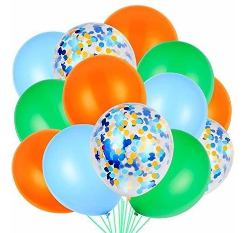 Globos De Fiesta Infantil Globos De Látex Naranja Azul Y Ver