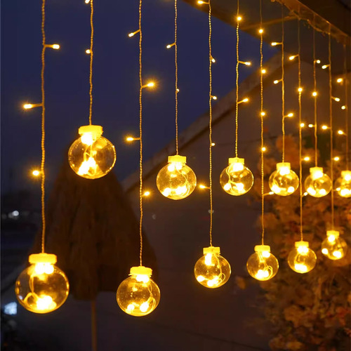 Cortina Led Impermeable Con Forma De Bola Solar Con Forma De