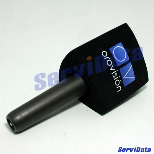 Capuchon Paraviento Micrófono Triangular Redondeado Con Logo