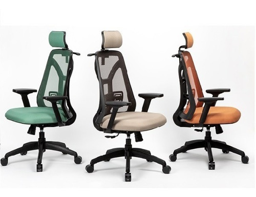 Imagen 2 de 4 de Sillon Profesional Tokio Ergonómico Cabezal Perchero Oficina