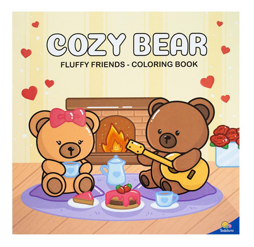 Fluffy Friends - Coloring Book: Cozy Bear