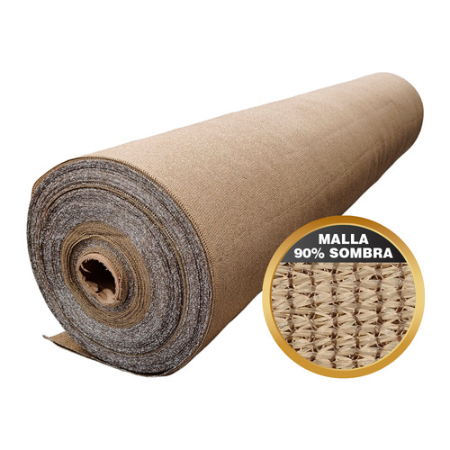 Malla Sombra Raschel 90% Por Rollo 2x50m Beige