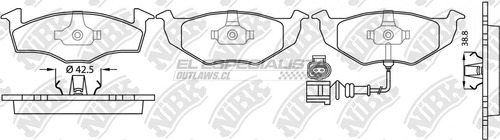 Pastillas De Freno Seat Cordoba 1.0 2002 Nibk Delantera