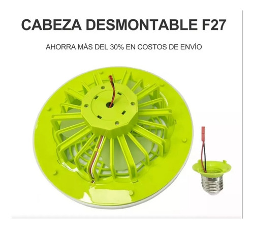 2 En 1 Ventilador De Techo Cerrado Blanco Con Luz