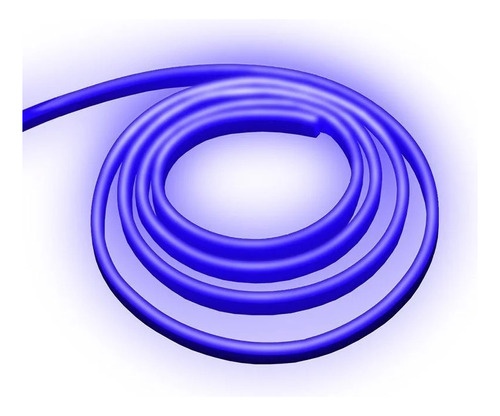 Tira Cable Luz Continua Tipo Neon 12v 40w 5m Azul Auto R1