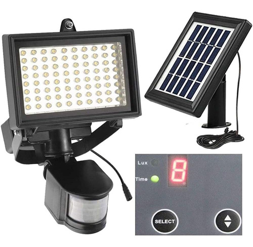 Luz De Seguridad Solar 80leds Luz Del Sensor De Movimiento S