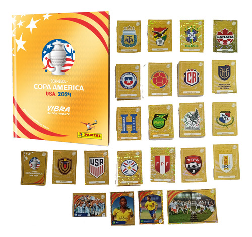 Álbum Duro Gold Copa América 2024+todas Las Láminas Panini
