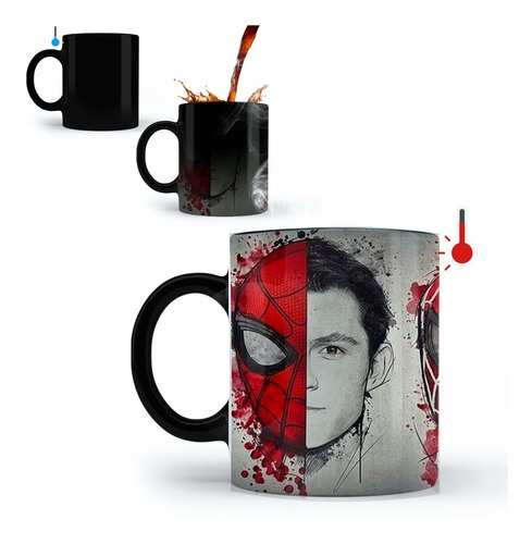 Taza Magica Spiderman Logo Sublimada Premium!