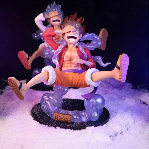 Figura De Accion Luffy Gear 5 Base Para Celular 18cm