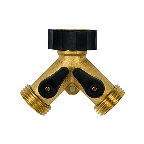 Gilmour Conector Doble Laton Para Manguera Llave 1 Brass