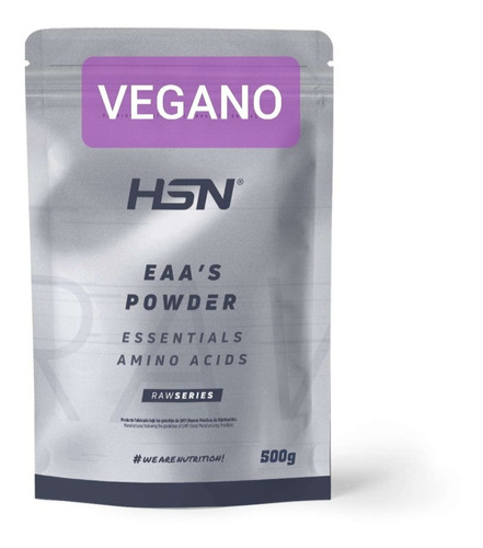 Aminoacidos Esenciales Eaas 500gr Raw Series De Hsn! Vegano 