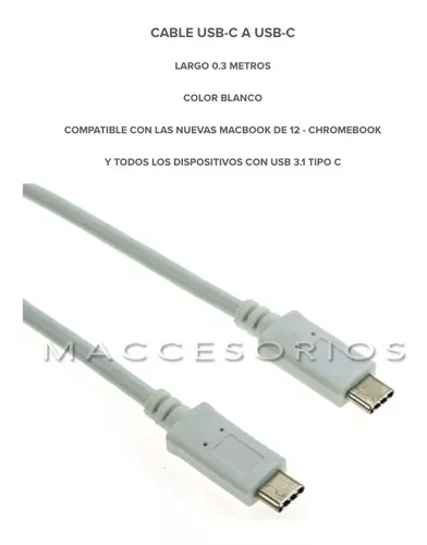 Cable Corto Usb C A Usb-c 3.1 Para Celular, 30cm Largo Corto