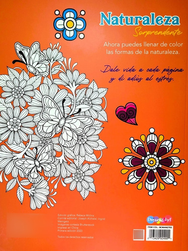 Libro Para Iluminar Mandalas Naturaleza C/12 Colores