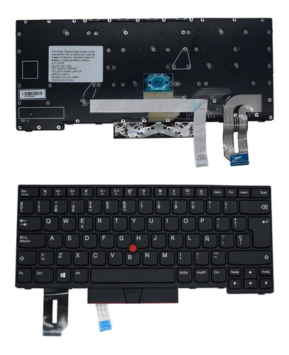 Teclado Lenovo Thinkpad T480 T470 E480 Qwerty Negro