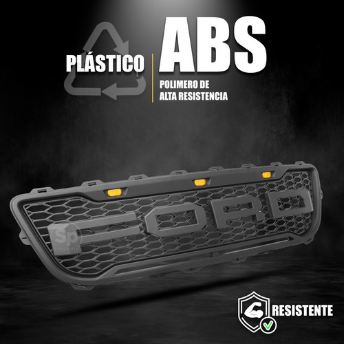 Imagen 4 de 7 de Parrilla Con Led Ambar Ford F150 1999 2000 2001 2002 2003
