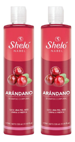 2 Pack Shampoo Corporal De Arándano Shelo