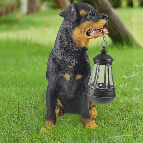 Estatuas De Perro Con Luz Led, Luz Solar, Linterna Para Perr