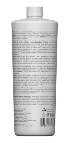 Felps Escova Progressiva De Quiabo Xbtx De Okra 2x1000ml