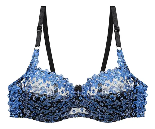 A1 L Underwear Mujer Moda Plue Size Underwire Encaje Embr