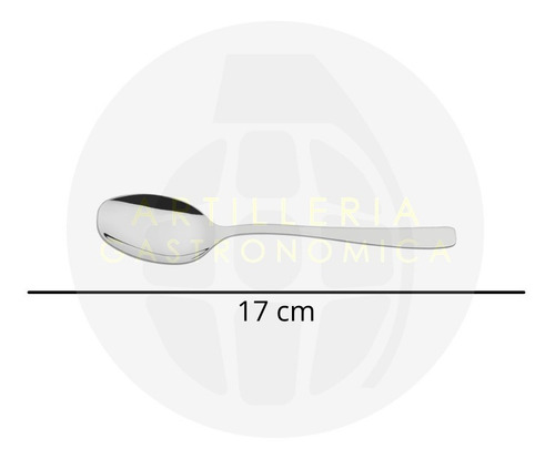 Imagen 2 de 6 de Cuchara Postre Cosmos Liso Acero Inoxidable Tramontina X12 U