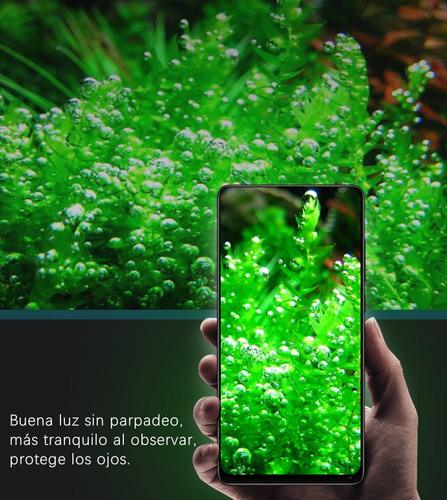 Luz para Pecera USB 20-40cm, Lámpara Para Acuario de Luz Blanca de Espectro Completo, Soporte Ajustable, para Acuarios Pequeños, Alta Luminosidad Natural