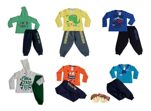 Roupa Infantil Kit 3 Conjuntos Masculino Menino Barato Frio