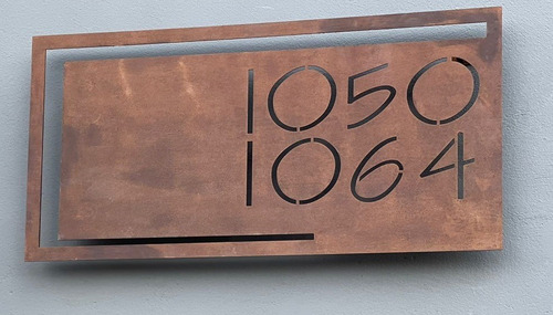 Placa/painel Em Aço Corten - 80cm X 40cm