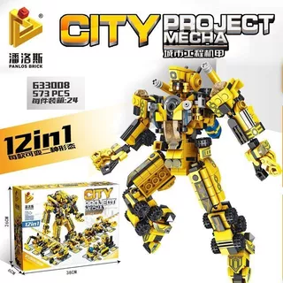 Robot Transformer City Project Mecha 12 En 1 - 573 Piezas