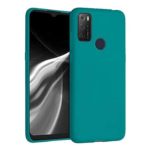 Funda Para Alcatel 1s (2021) Teal Matte Tpu Silicon