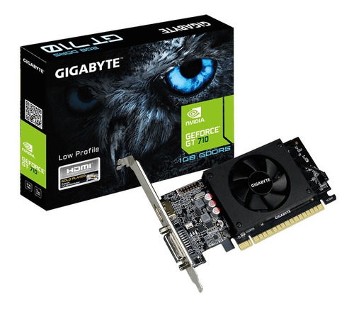 Placa Video Gigabyte Geforce Gt 710 Low Profile 1gb Gddr5 Lp