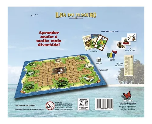 Jogo de tabuleiro - trilha-ludo-ilha do tesouro-imobiliário - PMBI - Jogos  de Tabuleiro - Magazine Luiza