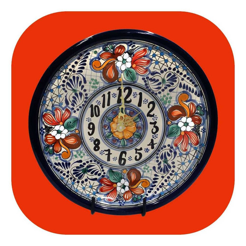 Imagen 1 de 2 de -15% Reloj De Talavera Poblana Redondo 25 Cm Color